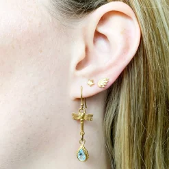 Sky Blue Topaz Tellurian Gem Earrings