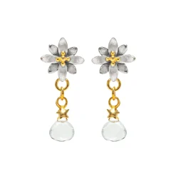Spikey Flower Drop Earrings