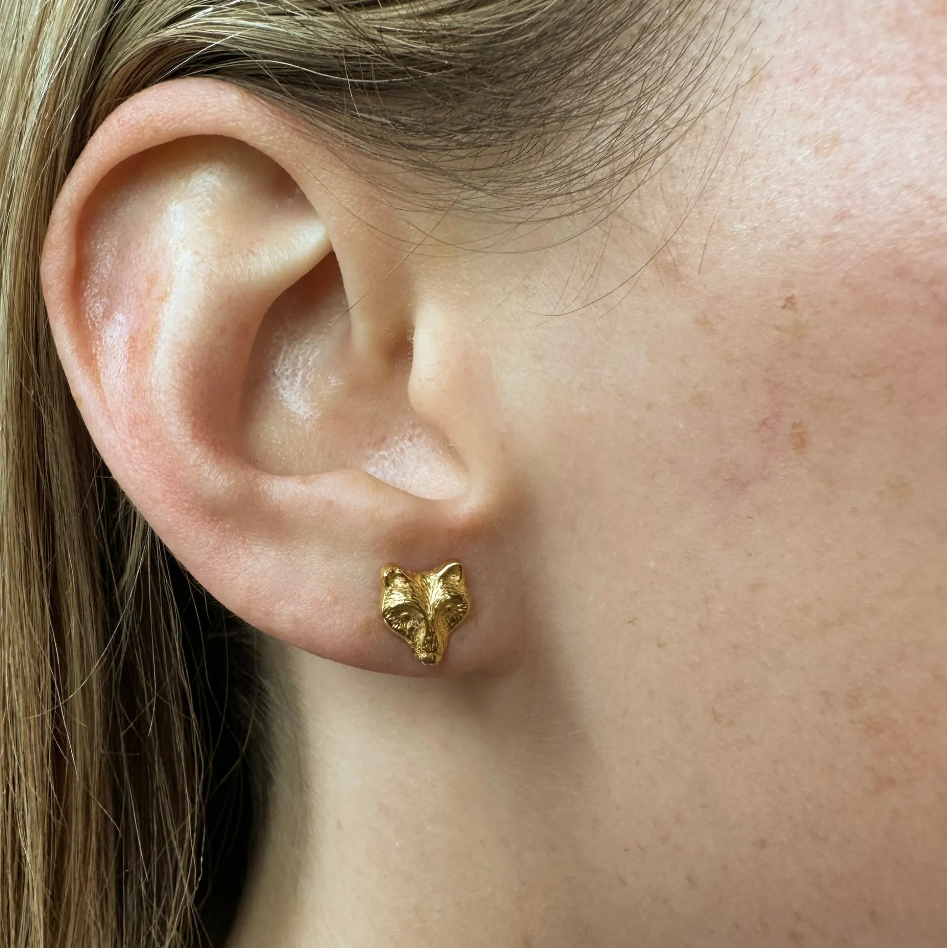 Spirit Wolf Stud Earrings