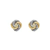 Tiny Algerian Loveknot Diamond Stud Earrings