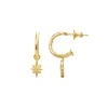Tiny Hoops With North Star Drops | Sophie Harley London
