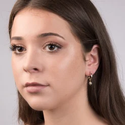 Tiny Hoops With North Star Drops | Sophie Harley London