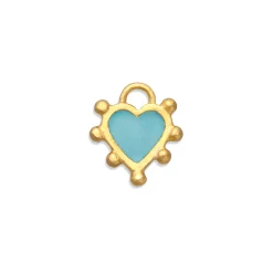 Turquoise Boho Heart Charm