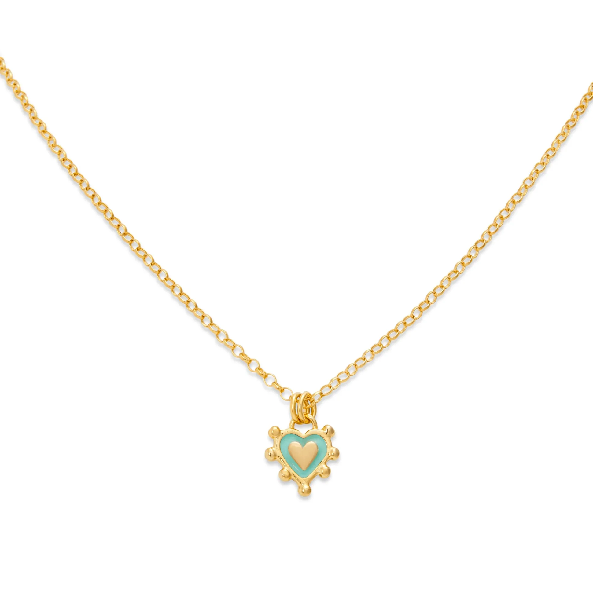 Turquoise Sacred Heart Necklace