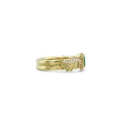 Venetian Wing Emerald Heart Ring