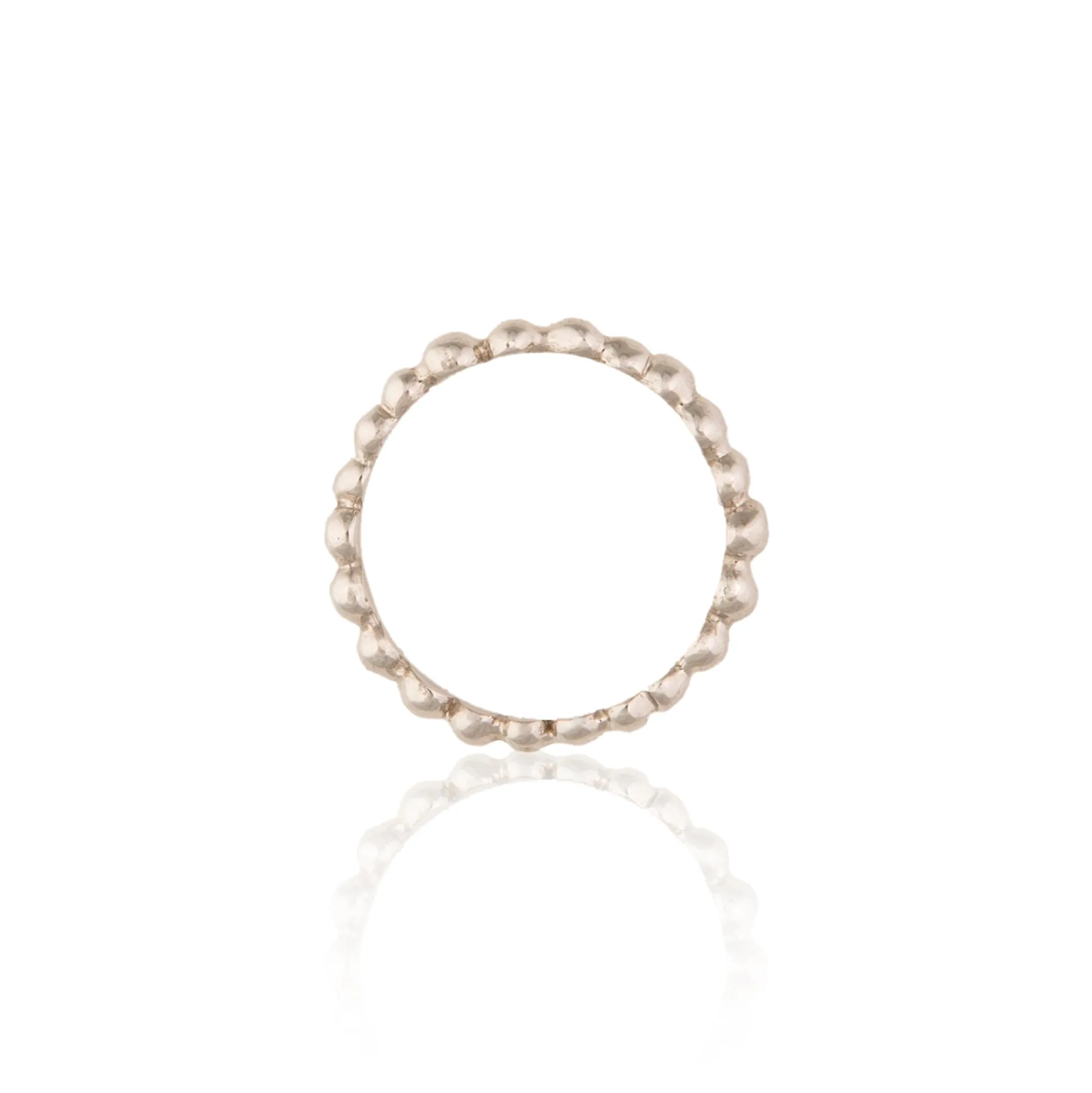 White Gold Skinny Pebble Ring