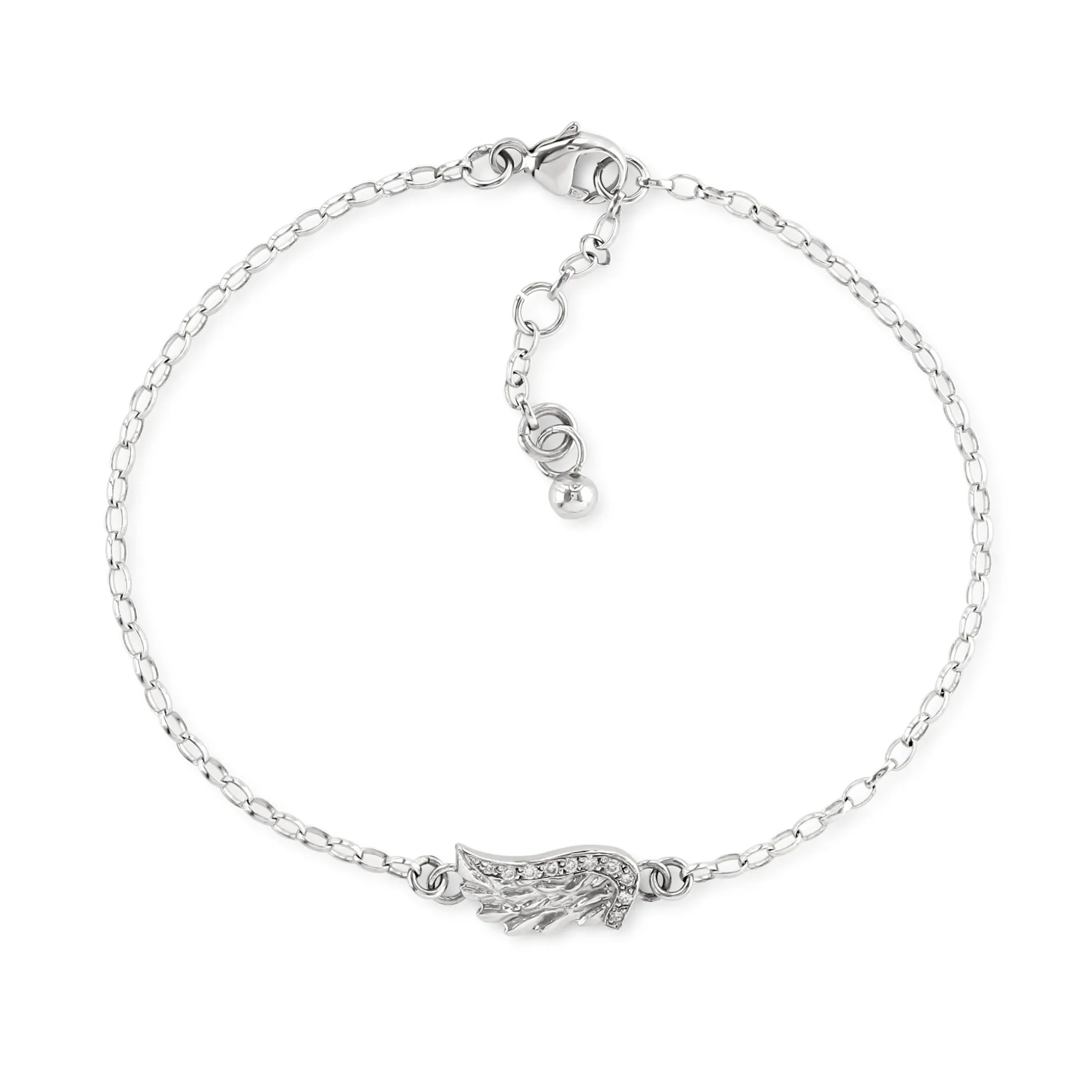 White Gold Venetian Wing Bracelet