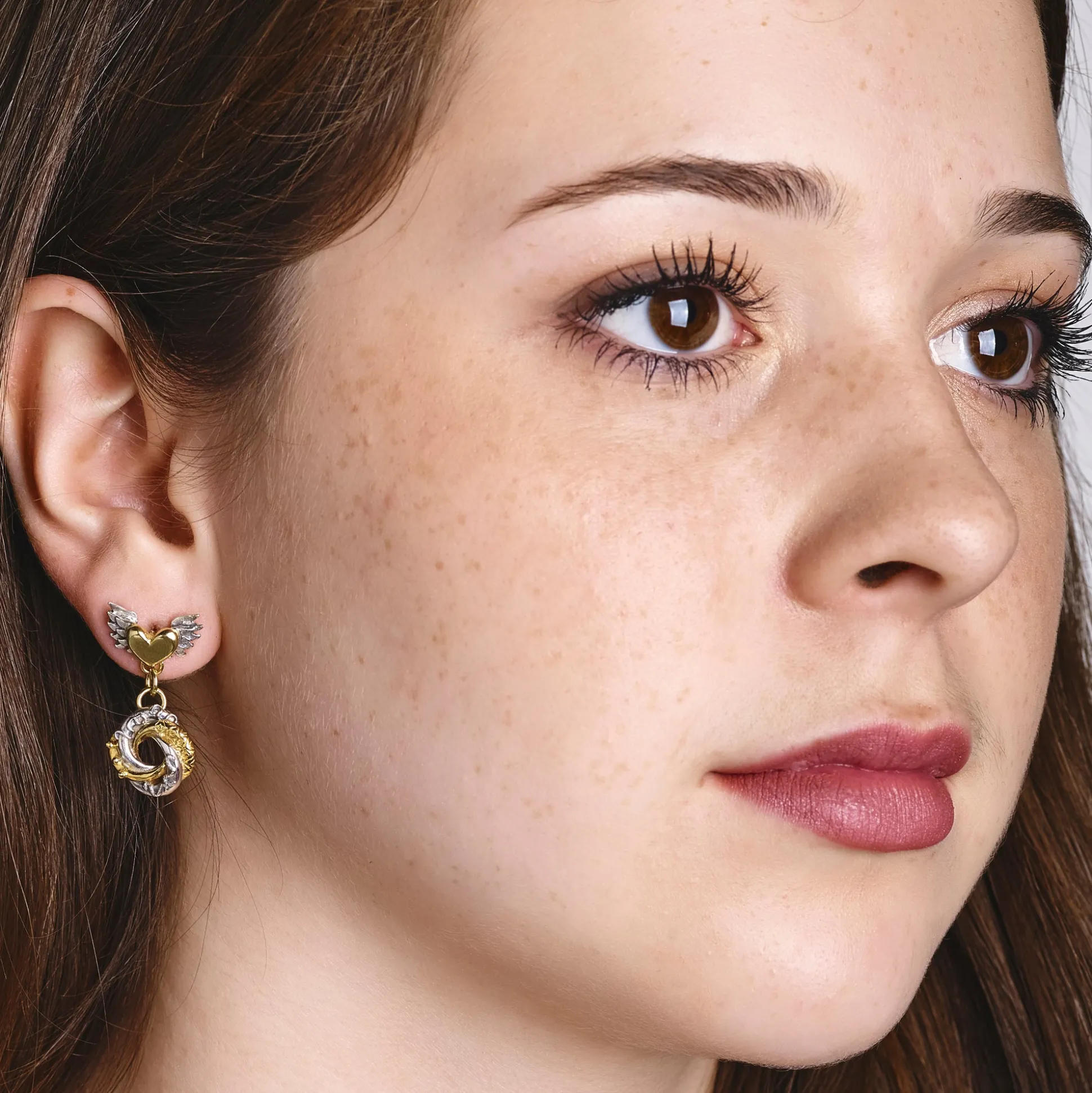 Winged Heart & Loveknot Earrings | Algerian Loveknot | Sophie Harley