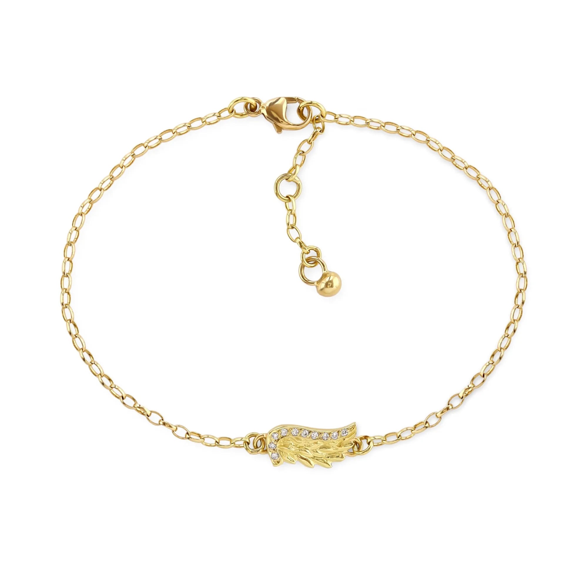 Yellow Gold Venetian Wing Bracelet